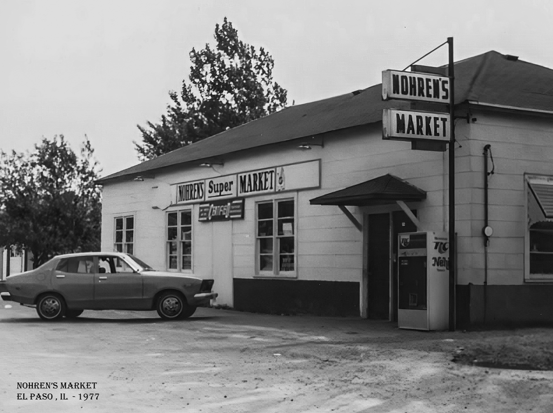 Historic photo of Nohren's Market in El Paso, Illinois